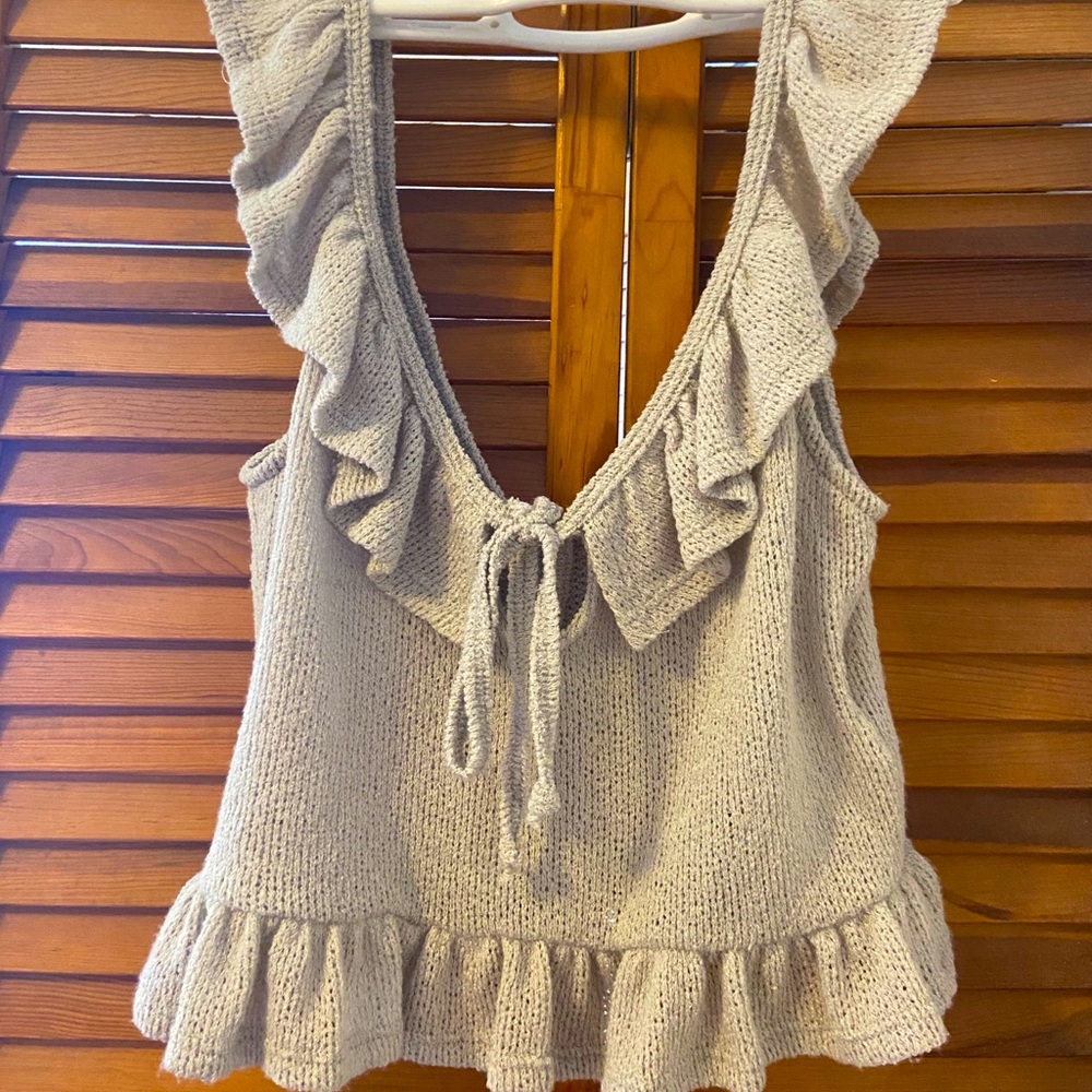 UO Frilly Knit Crop Top